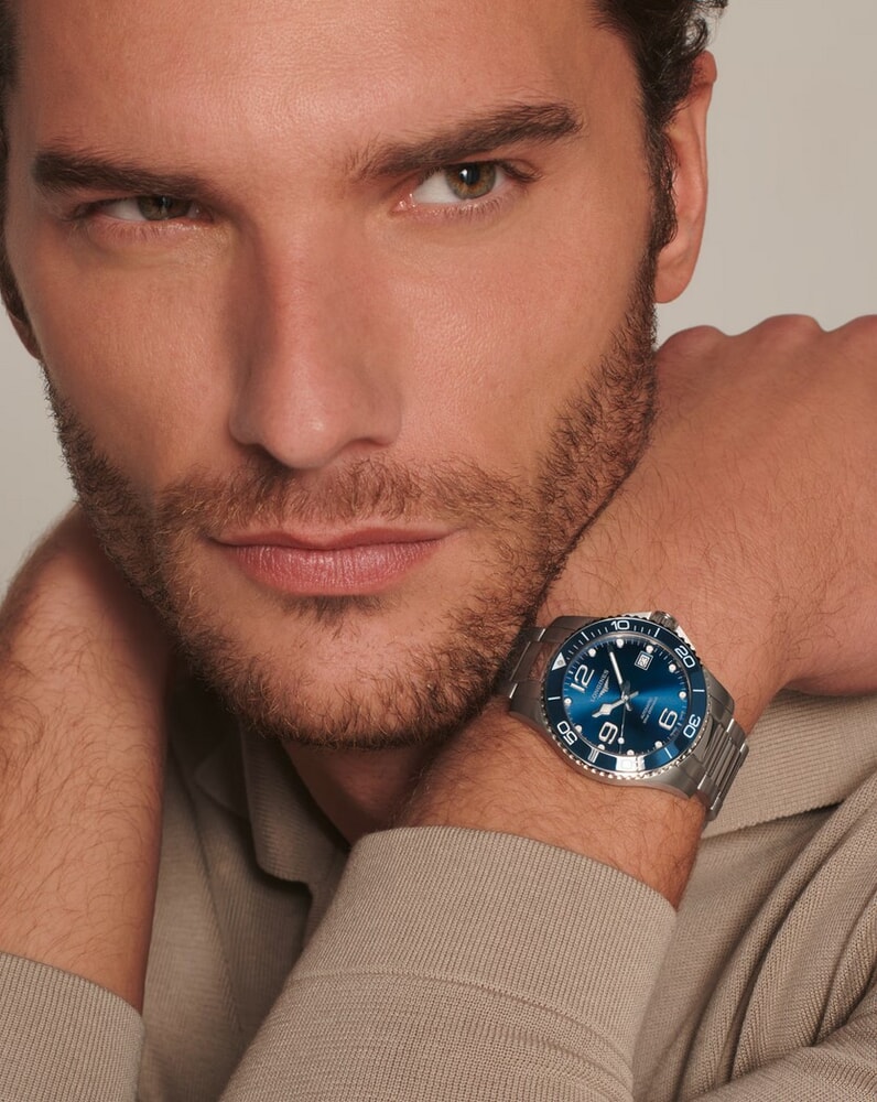 Унисекс часы Longines Hydroconquest L3.780.4.96.6, механизм механический с автоподзаводом, циферблат синий, браслет нержавеющая сталь — Изображение 3