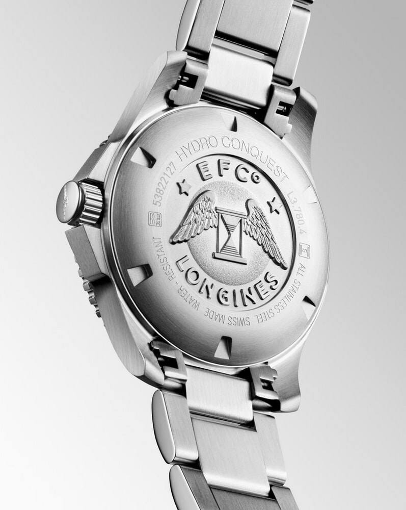 Унисекс часы Longines Hydroconquest L3.780.4.96.6, механизм механический с автоподзаводом, циферблат синий, браслет нержавеющая сталь — Изображение 5