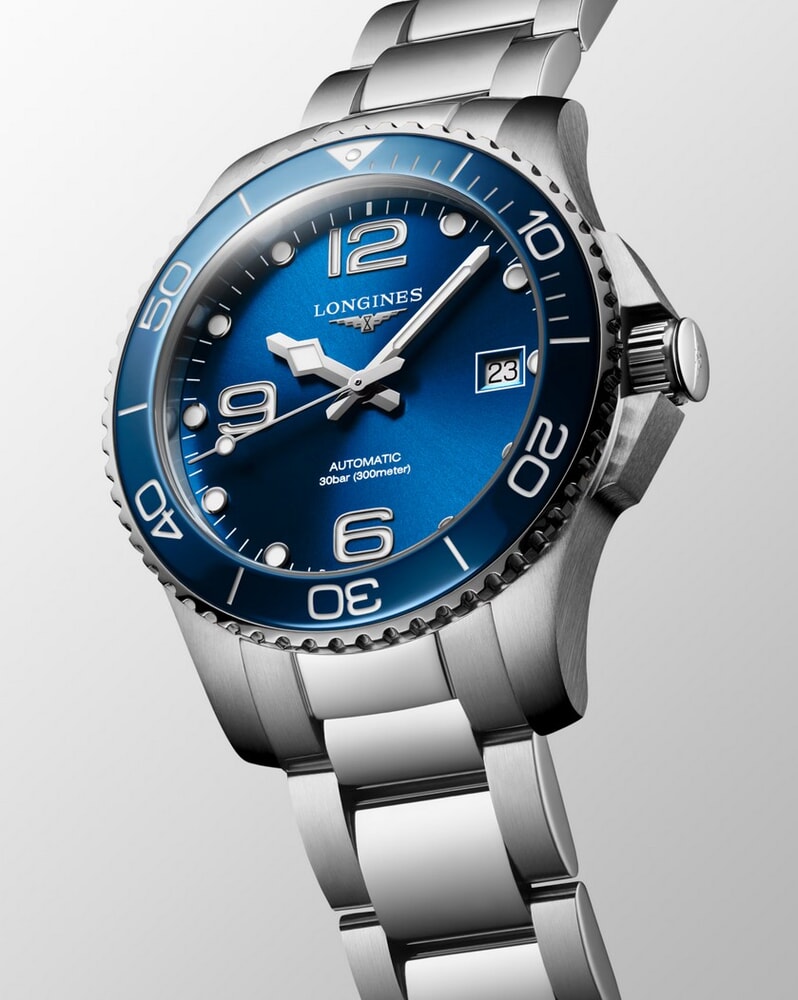 Унисекс часы Longines Hydroconquest L3.780.4.96.6, механизм механический с автоподзаводом, циферблат синий, браслет нержавеющая сталь — Изображение 7