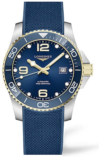 Мужские механический  с автоподзаводом часы Longines HydroConquest L3.781.3.96.9 синий резина — Изображение 1