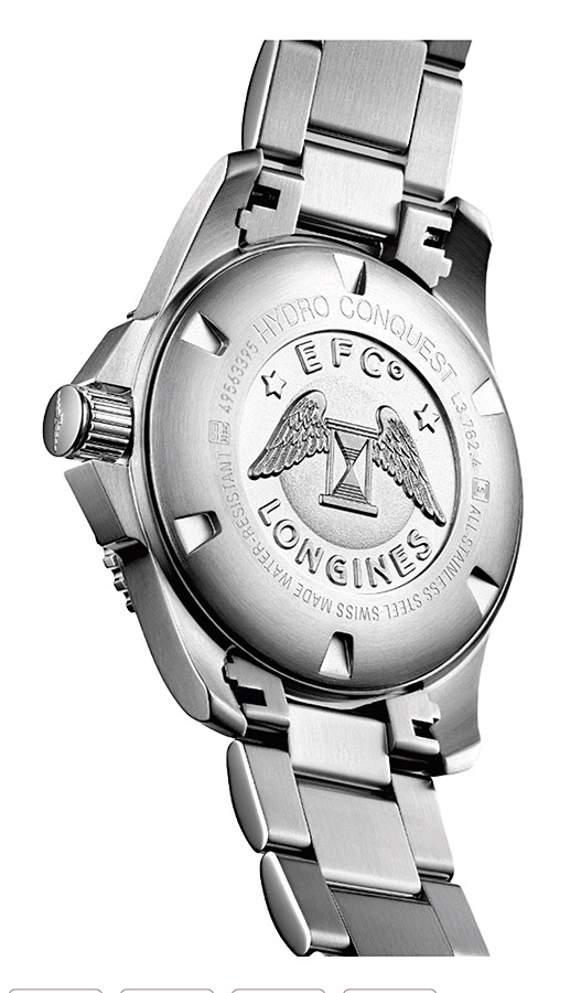 Мужские часы Longines HydroConquest L3.781.4.76.6, механизм механический с автоподзаводом, циферблат серый, браслет нержавеющая сталь — Изображение 3
