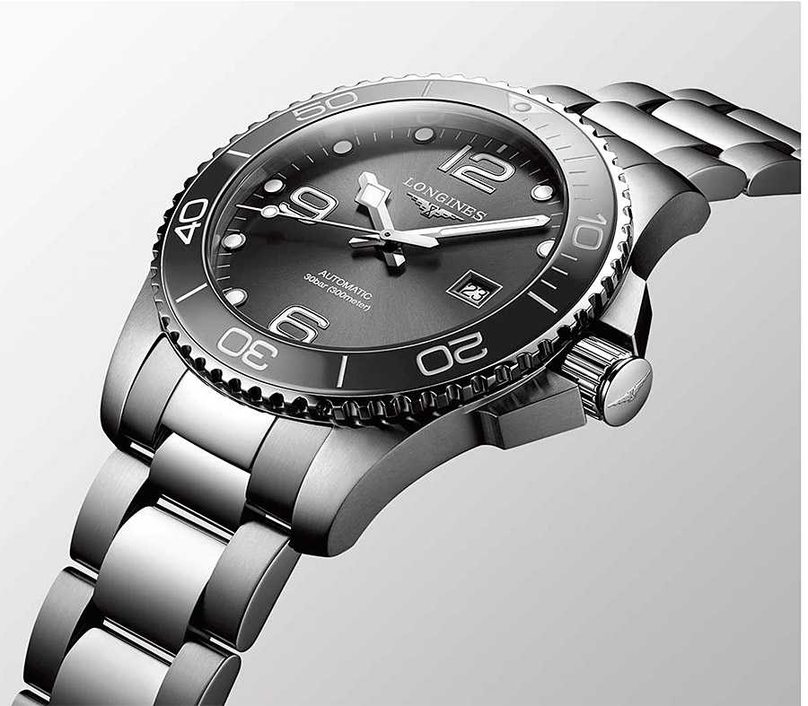 Мужские часы Longines HydroConquest L3.781.4.76.6, механизм механический с автоподзаводом, циферблат серый, браслет нержавеющая сталь — Изображение 4
