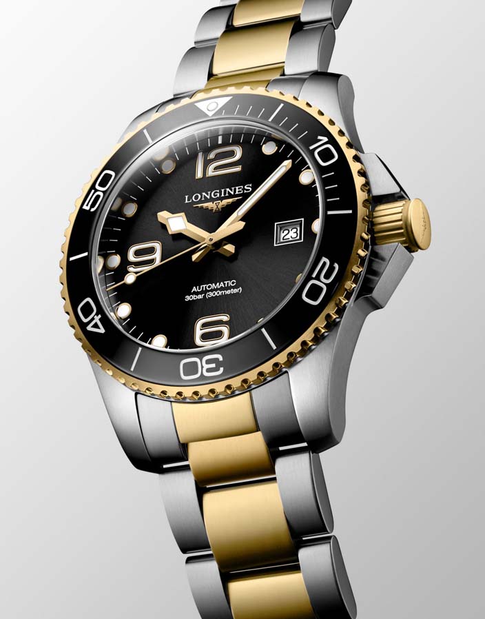 Мужские часы Longines HydroConquest L3.782.3.56.7, механизм механический с автоподзаводом, циферблат черный, браслет нержавеющая сталь + pvd — Изображение 6