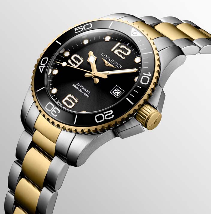 Мужские часы Longines HydroConquest L3.782.3.56.7, механизм механический с автоподзаводом, циферблат черный, браслет нержавеющая сталь + pvd — Изображение 8