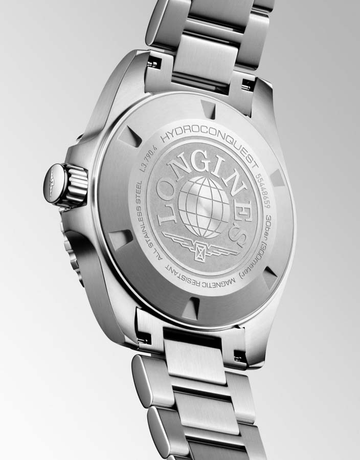Мужские часы Longines HydroConquest L3.790.4.06.6, механизм механический с автоподзаводом, циферблат зеленый, браслет нержавеющая сталь — Изображение 6