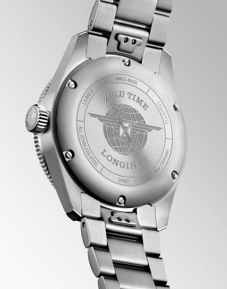 Унисекс часы Longines Longines Spirit L3.802.4.53.6, механизм механический с автоподзаводом, циферблат черный, браслет нержавеющая сталь — Изображение 3