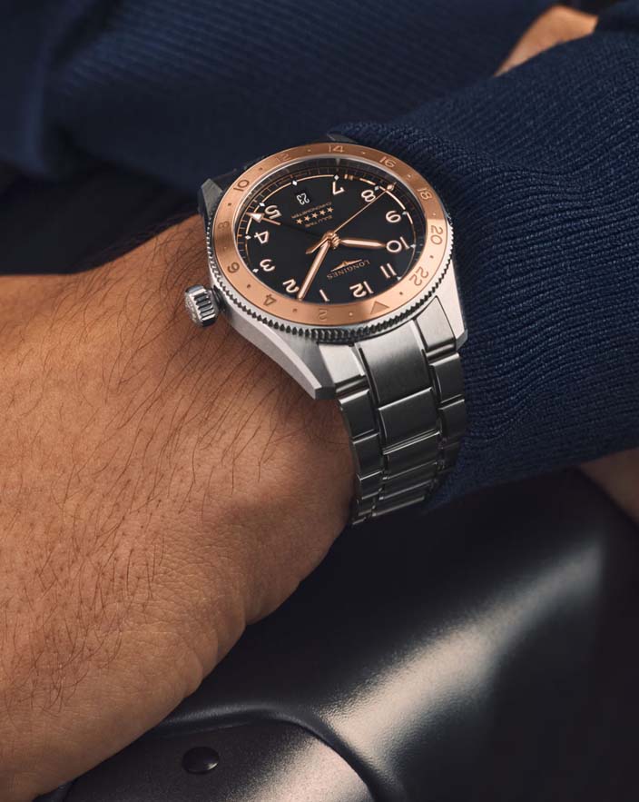 Мужские часы Longines Longines Spirit L3.803.5.53.6, механизм механический с автоподзаводом, циферблат черный, браслет нержавеющая сталь — Изображение 5