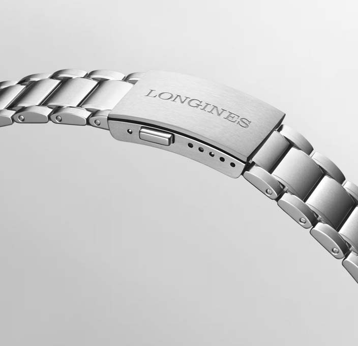 Мужские часы Longines Longines Spirit L3.803.5.53.6, механизм механический с автоподзаводом, циферблат черный, браслет нержавеющая сталь — Изображение 8