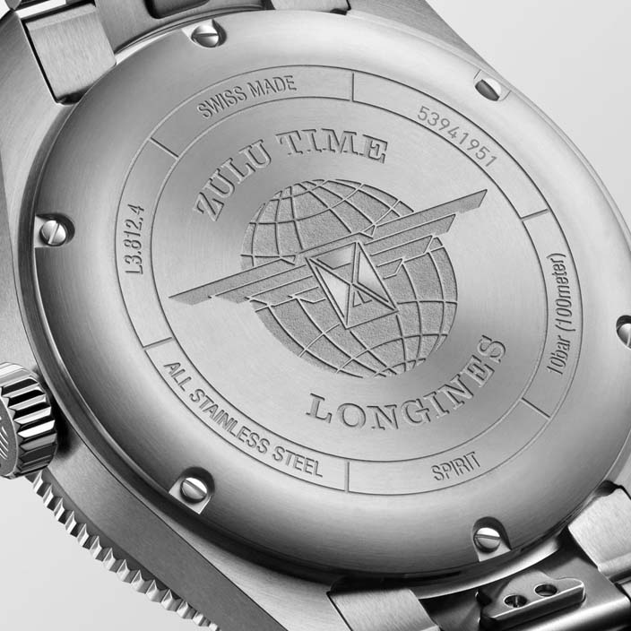 Мужские часы Longines Longines Spirit L3.812.4.50.6, механизм механический с автоподзаводом, циферблат черный, браслет нержавеющая сталь — Изображение 3