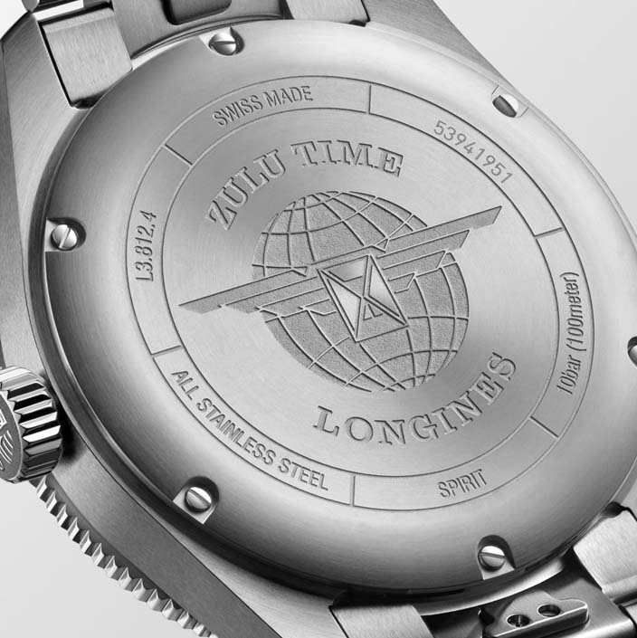 Мужские часы Longines Longines Spirit L3.812.4.53.6, механизм механический с автоподзаводом, циферблат черный, браслет нержавеющая сталь — Изображение 4