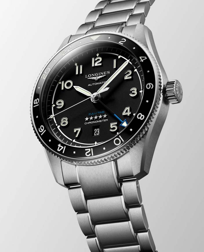 Мужские часы Longines Longines Spirit L3.812.4.53.6, механизм механический с автоподзаводом, циферблат черный, браслет нержавеющая сталь — Изображение 6
