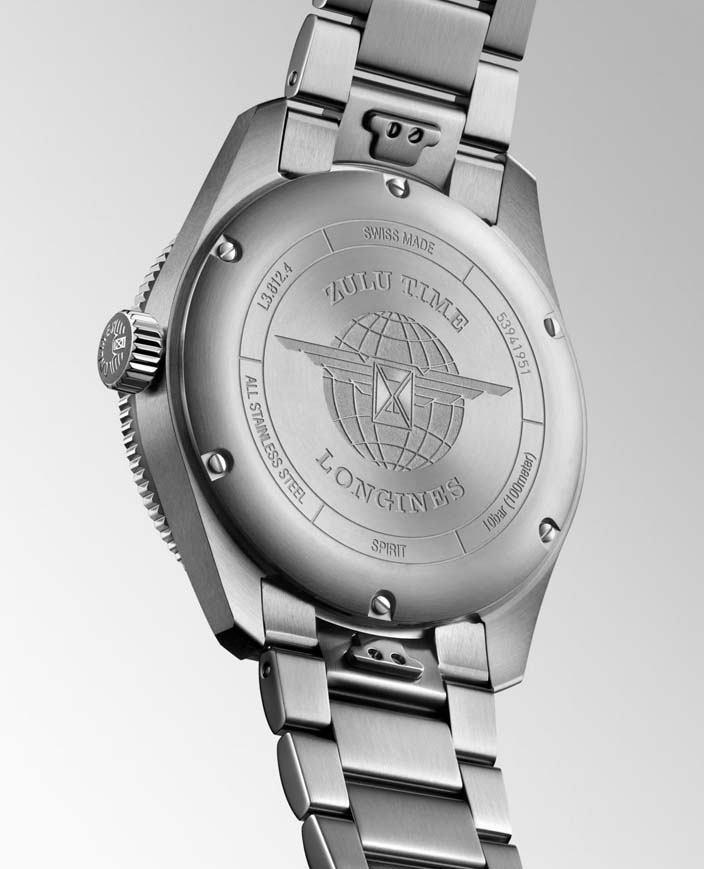 Мужские часы Longines Longines Spirit L3.812.4.53.6, механизм механический с автоподзаводом, циферблат черный, браслет нержавеющая сталь — Изображение 7