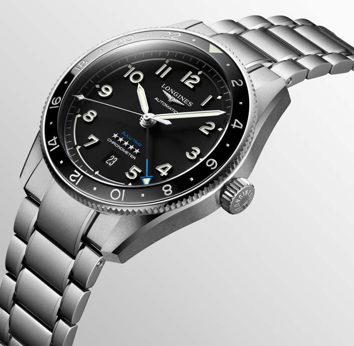 Мужские часы Longines Longines Spirit L3.812.4.53.6, механизм механический с автоподзаводом, циферблат черный, браслет нержавеющая сталь — Изображение 8