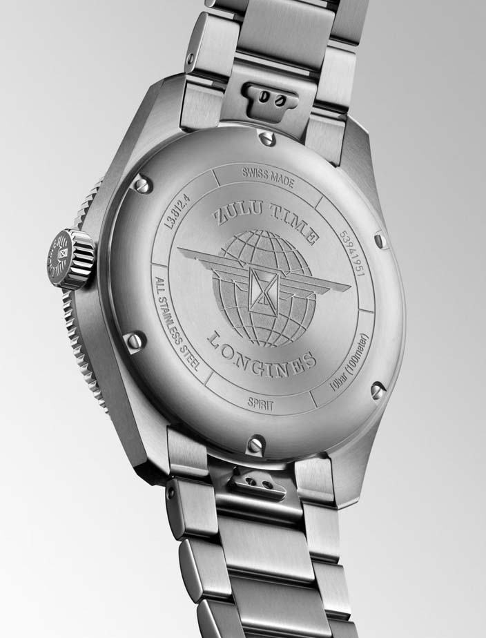 Мужские часы Longines Longines Spirit L3.812.4.60.6, механизм механический с автоподзаводом, циферблат черный, браслет нержавеющая сталь — Изображение 5