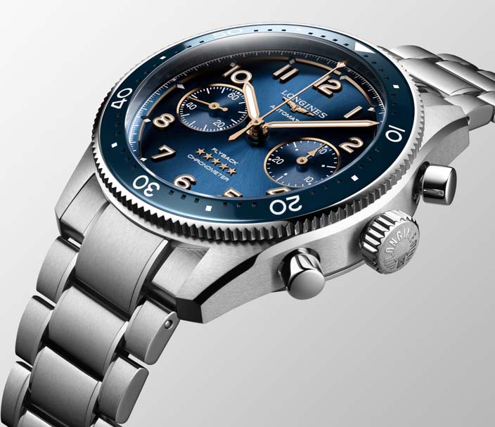 Мужские часы Longines Longines Spirit L3.821.4.93.6, механизм механический с автоподзаводом, циферблат синий, браслет нержавеющая сталь — Изображение 11