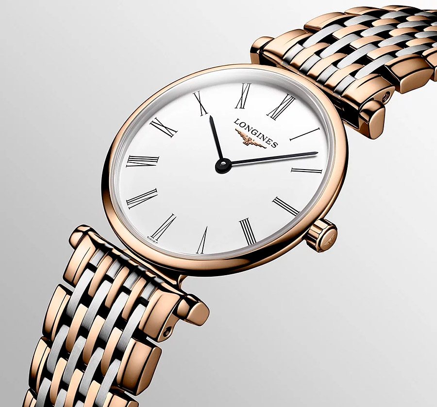 Женские часы Longines La Grande Classique de Longines L4.209.1.91.7, механизм кварцевый, циферблат белый, браслет нержавеющая сталь + pvd — Изображение 2