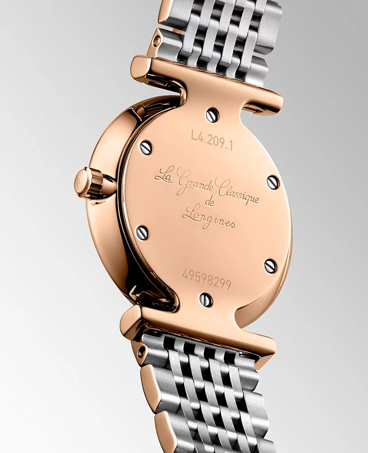 Женские часы Longines La Grande Classique de Longines L4.209.1.91.7, механизм кварцевый, циферблат белый, браслет нержавеющая сталь + pvd — Изображение 3