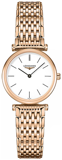 Женские часы Longines La Grande Classique de Longines L4.209.1.92.8, механизм кварцевый, циферблат белый, браслет нержавеющая сталь + pvd — Изображение 1