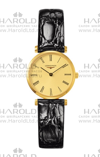 Женские часы Longines La Grande Classique de Longines L4.209.2.31.2, механизм кварцевый, циферблат золотистый, браслет кожа — Изображение 1