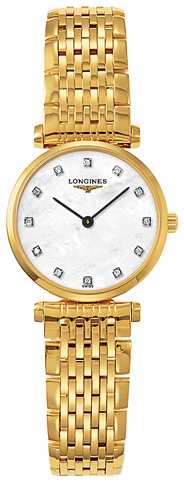 Женские часы Longines La Grande Classique de Longines L4.209.2.87.8, механизм кварцевый, циферблат белый, браслет нержавеющая сталь + pvd — Изображение 1