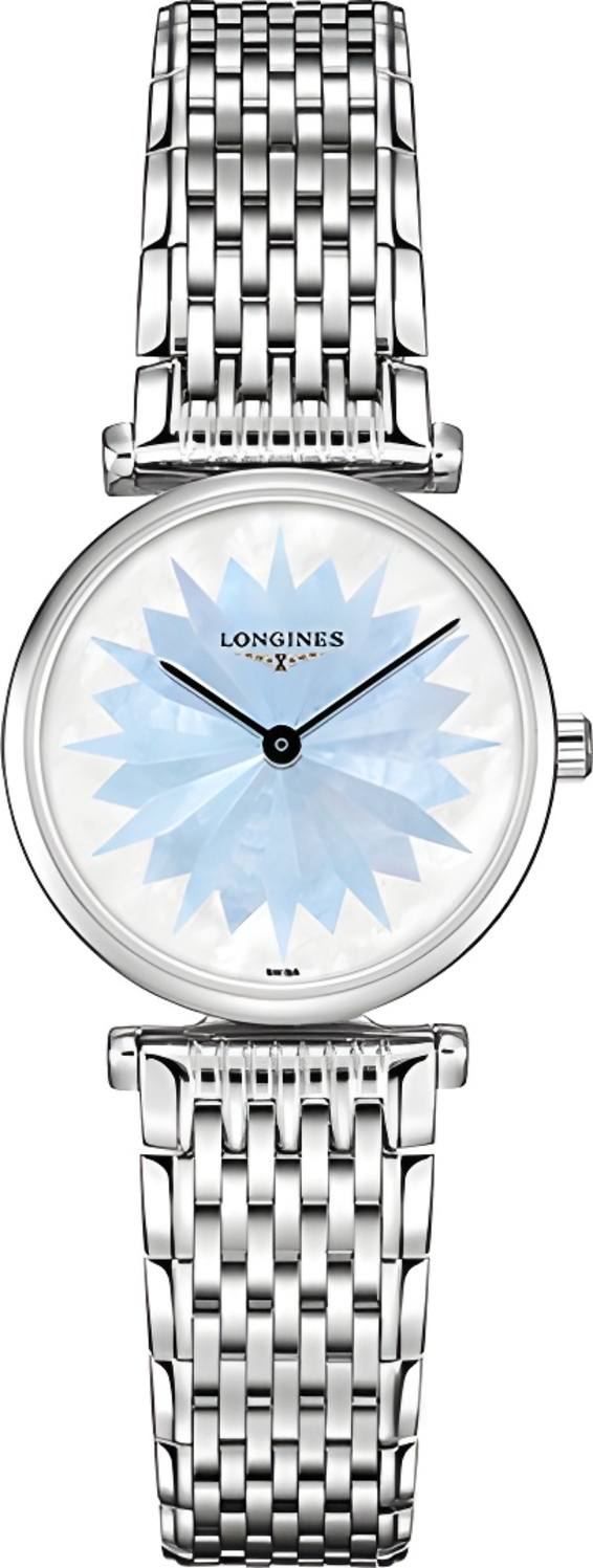 Женские кварцевый часы Longines La Grande Classique de Longines L4.209.4.03.6 белый, голубой нержавеющая сталь — Изображение 1