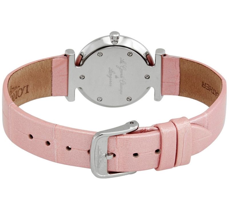 Женские кварцевый часы Longines La Grande Classique de Longines L4.209.4.04.2 белый, розовый кожа — Изображение 2