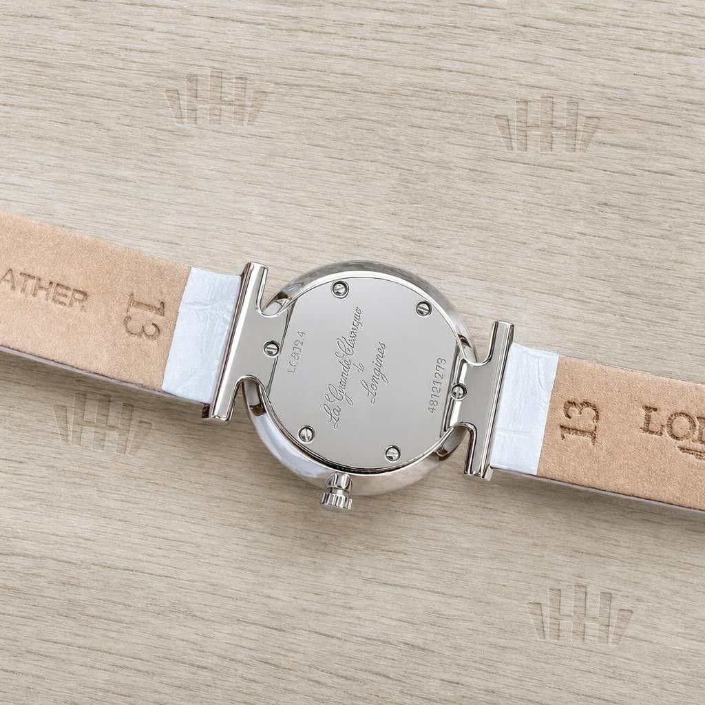 Женские часы Longines La Grande Classique de Longines L4.209.4.05.2, механизм кварцевый, циферблат белый, браслет кожа — Изображение 5