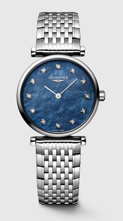 Женские часы Longines La Grande Classique de Longines L4.209.4.81.6, механизм кварцевый, циферблат синий, браслет нержавеющая сталь — Изображение 1