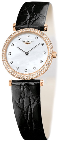 Женские кварцевый часы Longines Agassiz L4.306.9.87.0 белый кожа — Изображение 2
