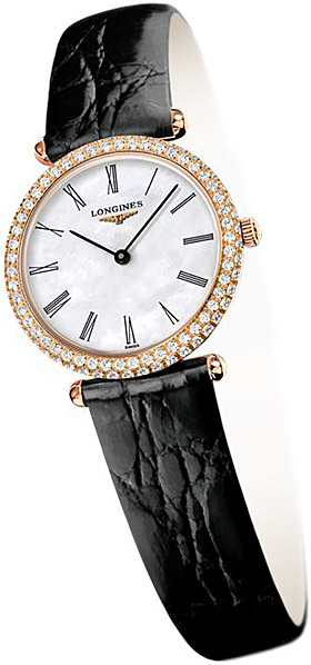 Женские кварцевый часы Longines Agassiz L4.307.9.81.0 белый кожа — Изображение 2