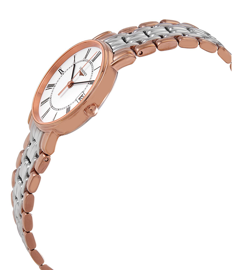 Женские часы Longines Presence L4.320.1.11.7, механизм кварцевый, циферблат белый, браслет нержавеющая сталь + pvd — Изображение 3