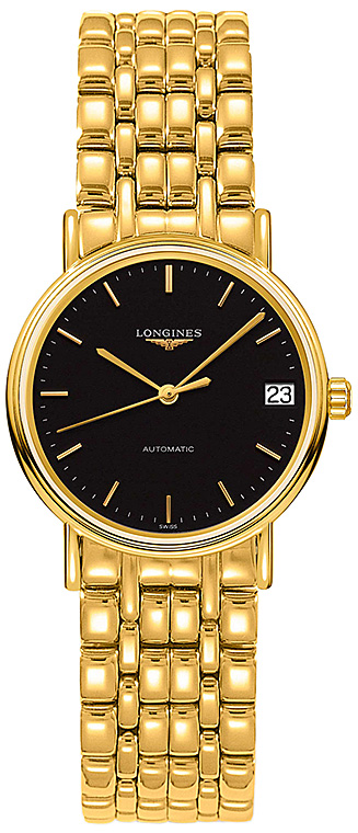 Женские механический с автоподзаводом часы Longines Presence L4.322.2.52.8 черный нержавеющая сталь + pvd — Изображение 1