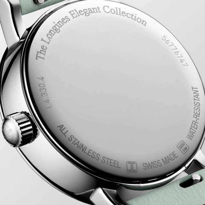 Женские часы Longines The Longines Elegant Collection L4.330.4.11.0, механизм кварцевый, циферблат белый, браслет кожа — Изображение 3