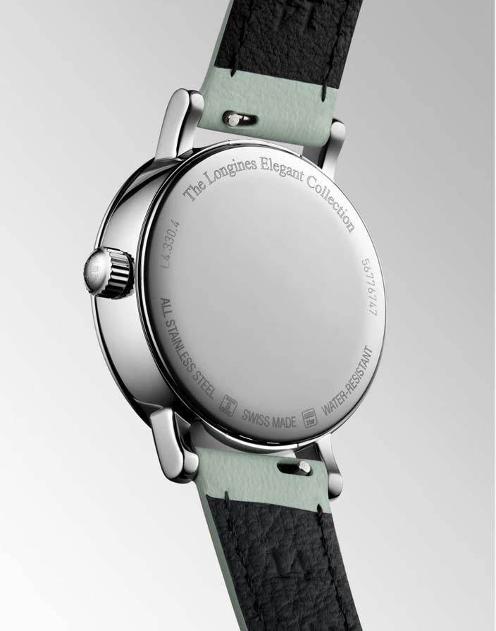 Женские часы Longines The Longines Elegant Collection L4.330.4.11.0, механизм кварцевый, циферблат белый, браслет кожа — Изображение 5