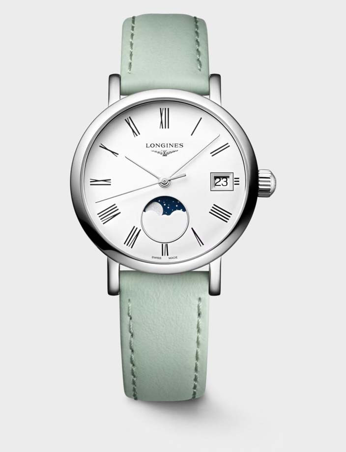 Женские часы Longines The Longines Elegant Collection L4.330.4.11.0, механизм кварцевый, циферблат белый, браслет кожа — Изображение 1