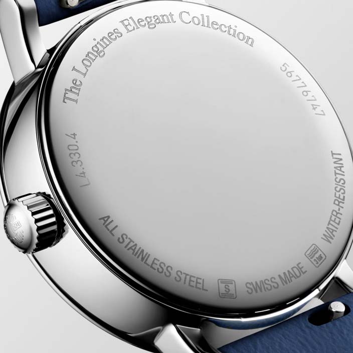 Женские часы Longines The Longines Elegant Collection L4.330.4.11.2, механизм кварцевый, циферблат белый, браслет кожа — Изображение 3
