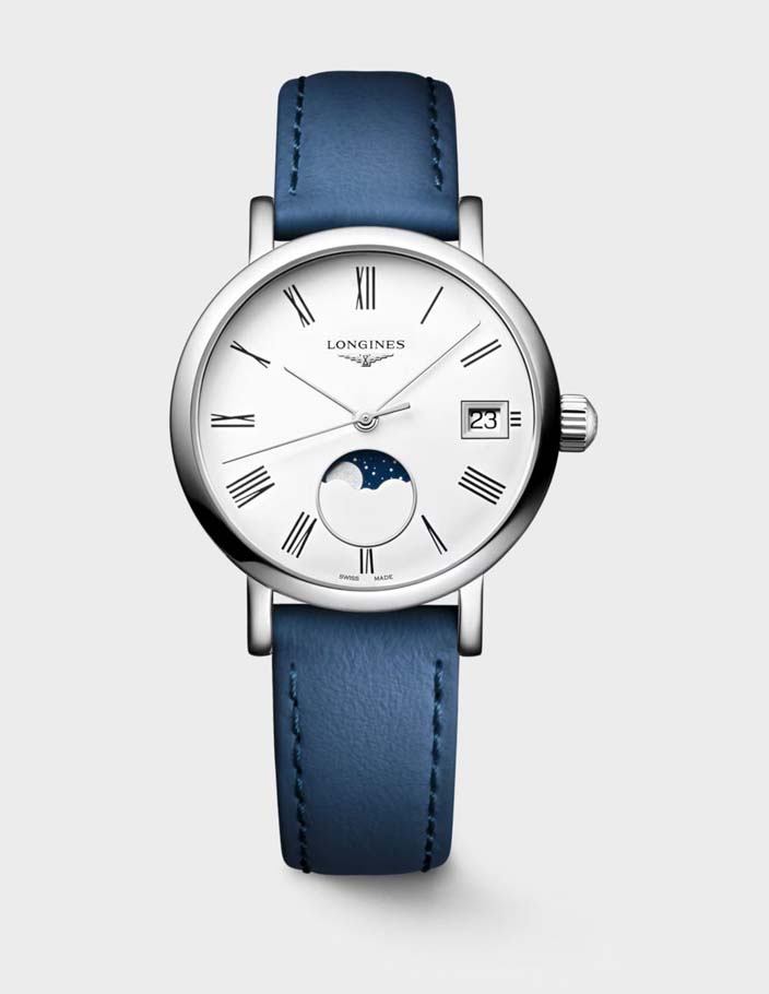 Женские часы Longines The Longines Elegant Collection L4.330.4.11.2, механизм кварцевый, циферблат белый, браслет кожа — Изображение 1