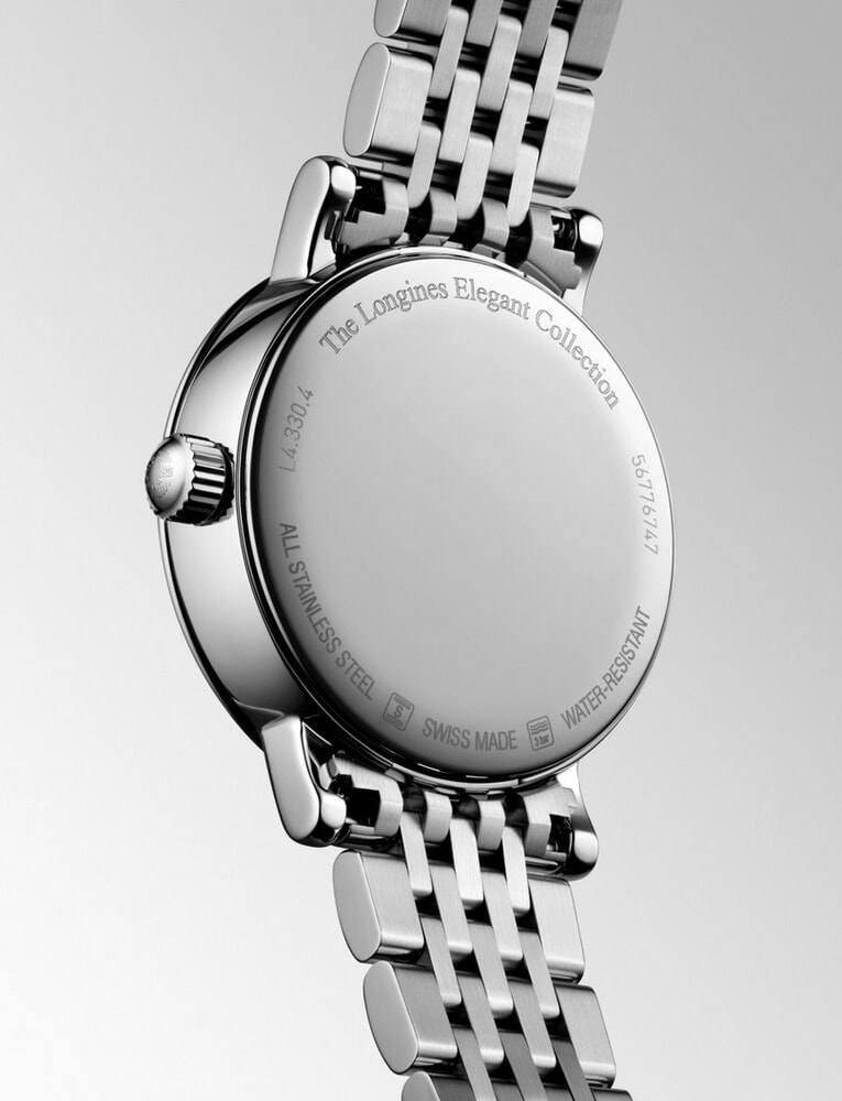 Женские часы Longines The Longines Elegant Collection L4.330.4.87.6, механизм кварцевый, циферблат белый, браслет нержавеющая сталь — Изображение 2