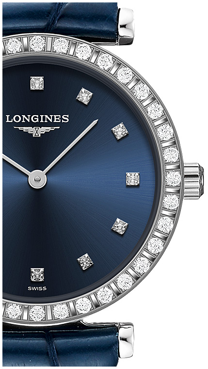 Женские кварцевый часы Longines La Grande Classique de Longines L4.341.0.97.2 синий кожа — Изображение 2