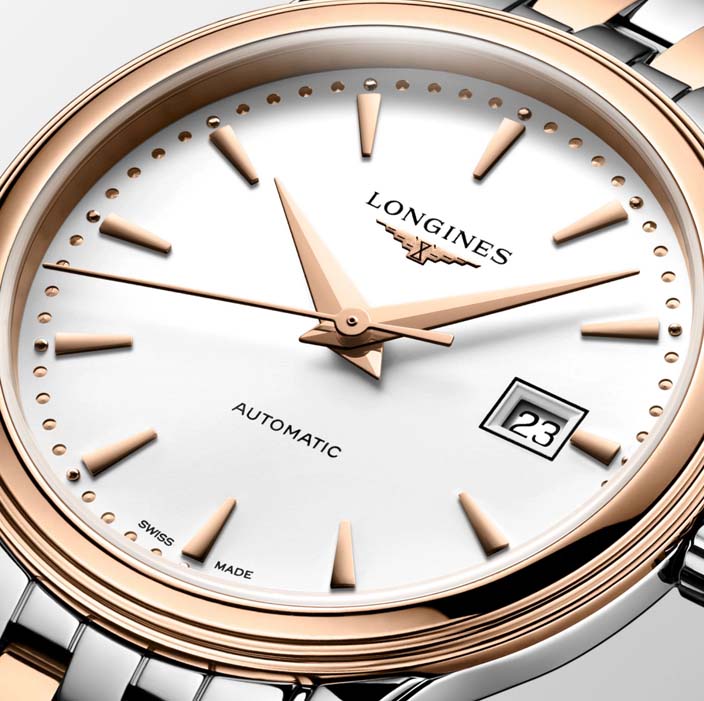 Женские механический с автоподзаводом часы Longines Flagship L4.374.3.90.7 белый нержавеющая сталь + pvd — Изображение 2