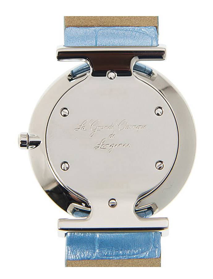 Женские часы Longines La Grande Classique de Longines L4.512.4.03.2, механизм кварцевый, циферблат белый, голубой, браслет кожа — Изображение 3