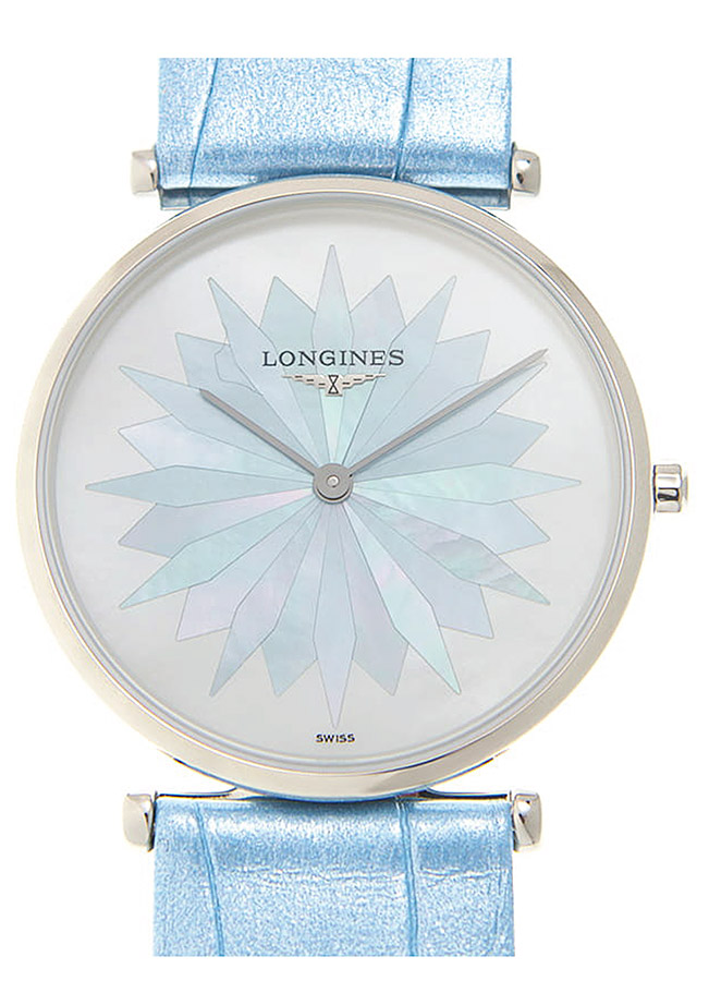 Женские часы Longines La Grande Classique de Longines L4.512.4.03.2, механизм кварцевый, циферблат белый, голубой, браслет кожа — Изображение 5