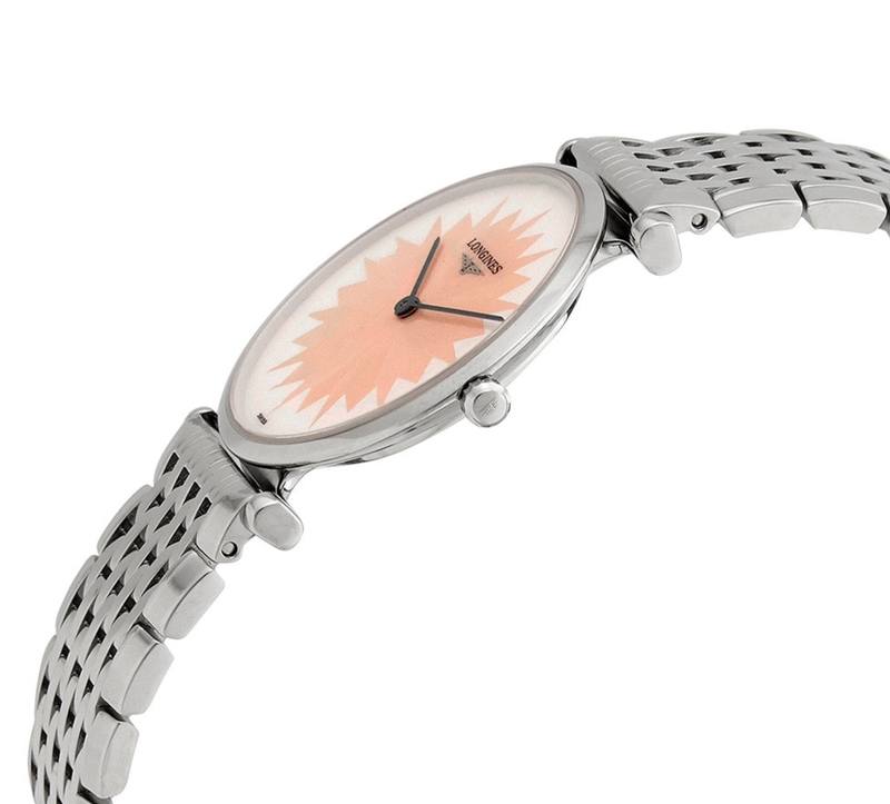 Женские кварцевый часы Longines La Grande Classique de Longines L4.512.4.04.6 белый, розовый нержавеющая сталь — Изображение 3