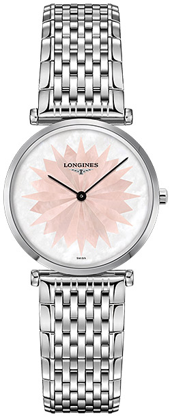 Женские кварцевый часы Longines La Grande Classique de Longines L4.512.4.04.6 белый, розовый нержавеющая сталь — Изображение 1
