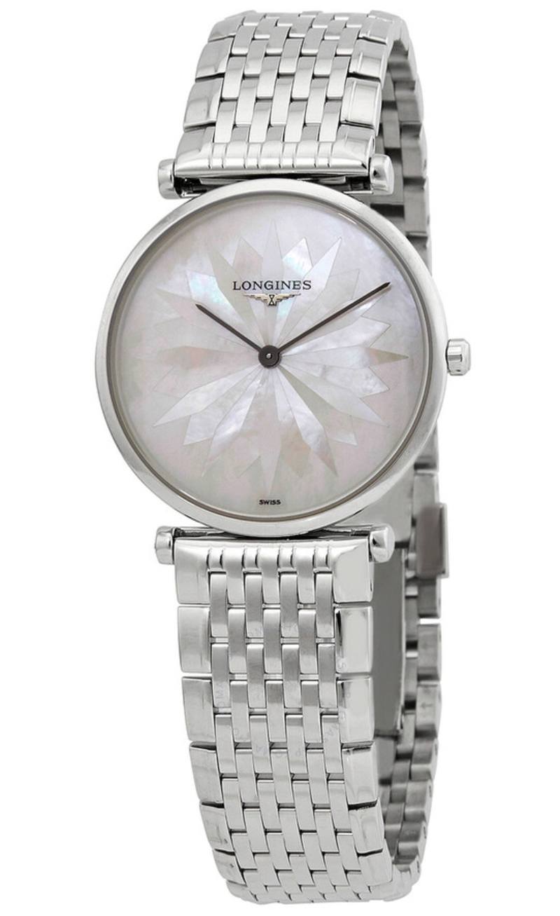 Женские кварцевый часы Longines La Grande Classique de Longines L4.512.4.05.6 белый нержавеющая сталь — Изображение 4