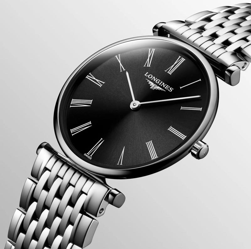 Женские часы Longines La Grande Classique de Longines L4.512.4.51.6, механизм кварцевый, циферблат черный, браслет нержавеющая сталь — Изображение 5