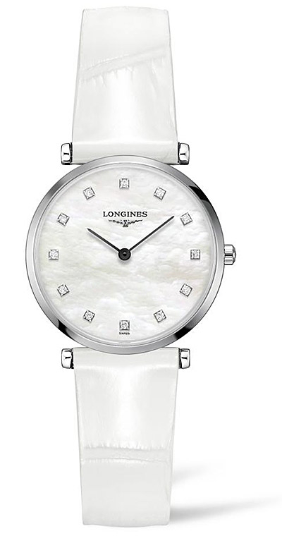Женские часы Longines La Grande Classique de Longines L4.512.4.87.0, механизм кварцевый, циферблат белый, браслет кожа — Изображение 1