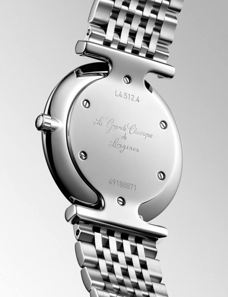 Женские часы Longines La Grande Classique de Longines L4.512.4.91.6, механизм кварцевый, циферблат бордовый, браслет нержавеющая сталь — Изображение 4