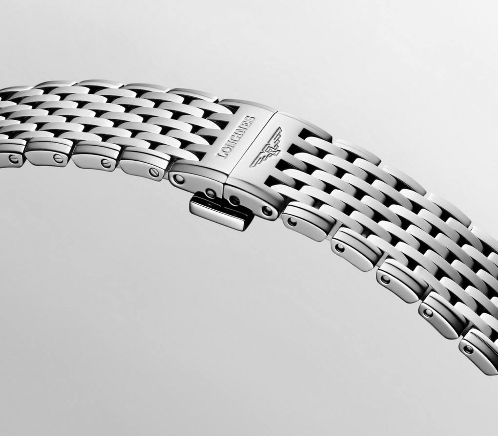 Женские часы Longines La Grande Classique de Longines L4.512.4.91.6, механизм кварцевый, циферблат бордовый, браслет нержавеющая сталь — Изображение 6