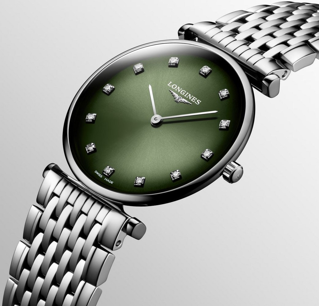 Женские кварцевый часы Longines La Grande Classique de Longines L4.512.4.92.6 зеленый нержавеющая сталь — Изображение 2
